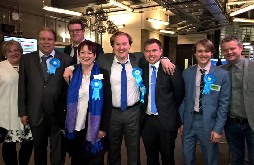 Jackie with the Conservative team at the May 2016 local elections