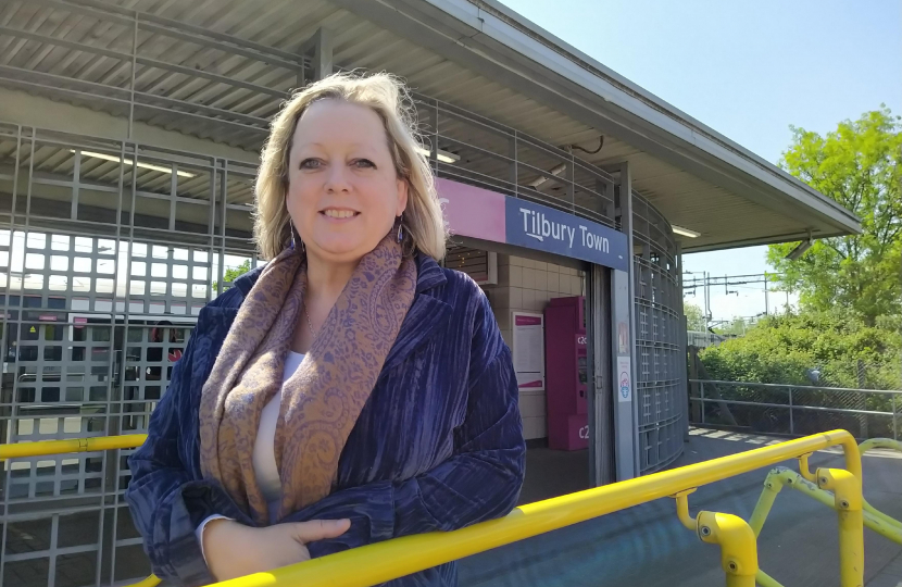 Jackie at Tilbury Rail Station